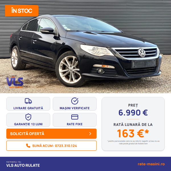 Volkswagen Passat CC 2.0TDI/140 CP/TRANSPORT GRATUIT/GARANTIE 12 LUNI/Rate Avans 0 Doar Cu Buletin