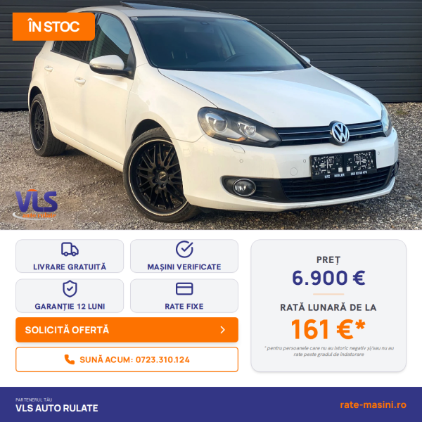 Volkswagen GOLF VI_4x4 2.0 tdi 140cp/TRANSPORT GRATUIT/GARANTIE 12 LUNI/Rate Avans 0 Doar Cu Buletin