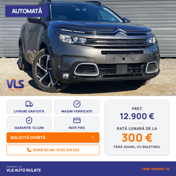 Citroen C5 Aircross 1.5DCI 130CP/TRANSPORT GRATUIT/GARANTIE 12 LUNI/Rate Avans 0 Doar Cu Buletin