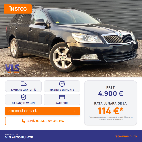 Skoda Octavia 1.6TDI 105CP/Transport Gratuit/Garantie 12 Luni/Rate Avans 0 Doar Cu Buletin