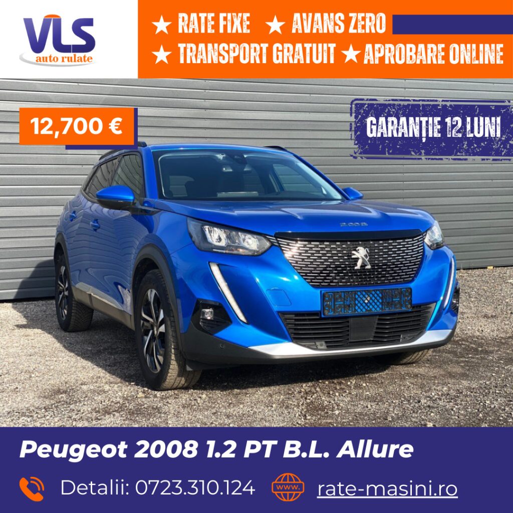 Peugeot 2008 1.2 PT B.L. Allure/TRANSPORT GRATUIT/GARANTIE 12 LUNI/Rate Avans 0 Doar Cu Buletin