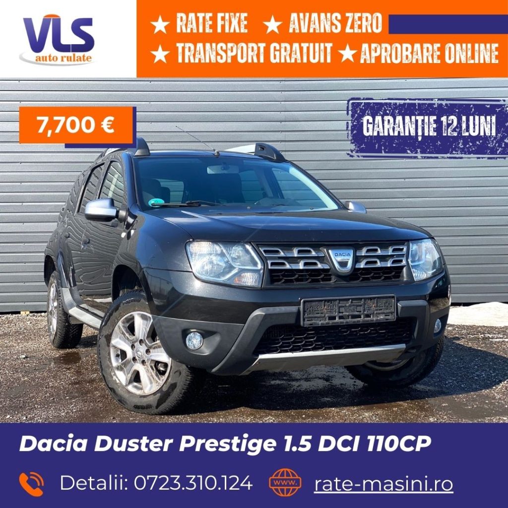 Dacia Duster Prestige 1.5 DCI 110CP/Transport Gratuit/Garantie 12 Luni/Rate Avans 0 Doar Cu Buletin