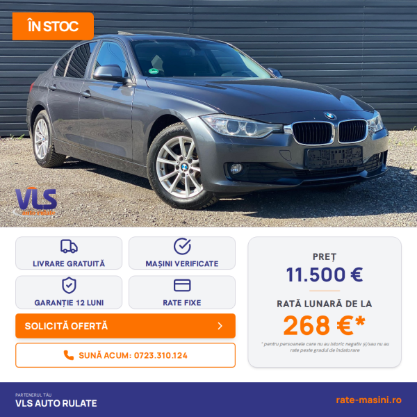 BMW 320D 185CP/Transport Gratuit/Garantie 12 Luni/Rate Avans 0 Doar Cu Buletin