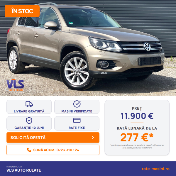 Volkswagen Tiguan 2.0TDI 185CP/Transport Gratuit/Garantie 12 Luni/Rate Avans 0 Doar Cu Buletin