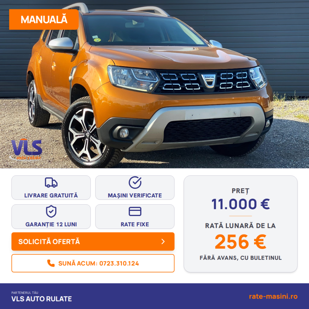 Dacia Duster Prestige 1.5 DCI 110CP/Transport Gratuit/Garantie 12 Luni/Rate Avans 0 Doar Cu Buletin