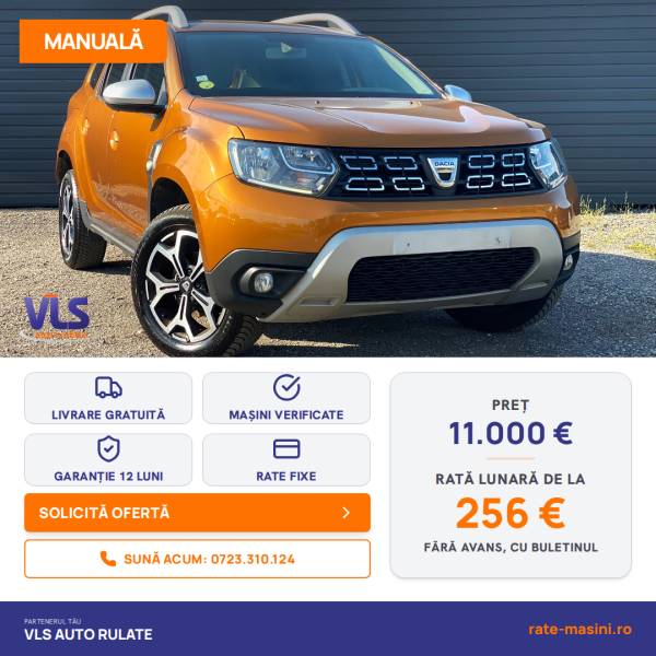 Dacia Duster Prestige 1.5 DCI 110CP/Transport Gratuit/Garantie 12 Luni/Rate Avans 0 Doar Cu Buletin