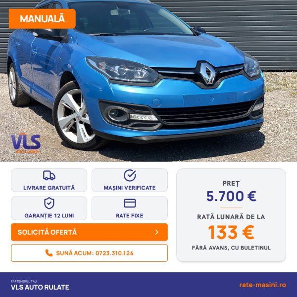 Renault Megane III 1.5DCI 110CP/Transport Gratuit/Garantie 12 Luni/Rate Avans 0 Doar Cu Buletin