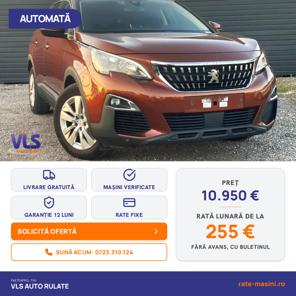 Peugeot 3008 1.2 PureTech BL Exe/Transport Gratuit/Garantie 12 Luni/Rate Avans 0 Doar Cu Buletin