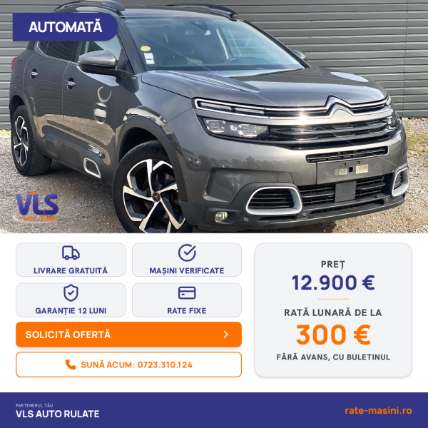 C5 AIRCROSS BLUEHDI 130 S&S EAT8 BUSINESS+/Garantie 12 Luni/Rate Avans 0 Doar Cu Buletin