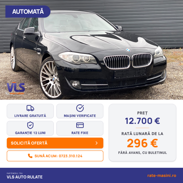 BMW 520D 185CP Executive/Garantie 12 Luni/Rate Avans 0 Doar Cu Buletin