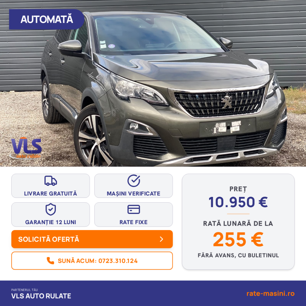 Peugeot 3008 1.2i 130CP/Garantie 12 Luni/Rate Avans 0 Doar Cu Buletin