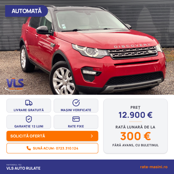LAND ROVER DISCOVERY SPORT BUSINESS/Garantie 12 Luni/Rate Avans 0 Doar Cu Buletin