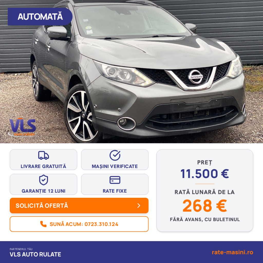 Nissan Qashqai 1.6dci 130CP/Garantie 12 Luni/Rate Avans 0 Doar Cu Buletin